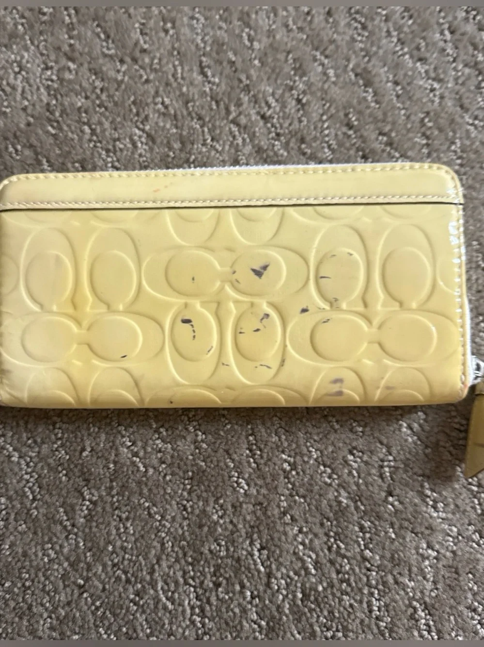 Vintage Coach Peyton Op Art Patent Leather Wallet